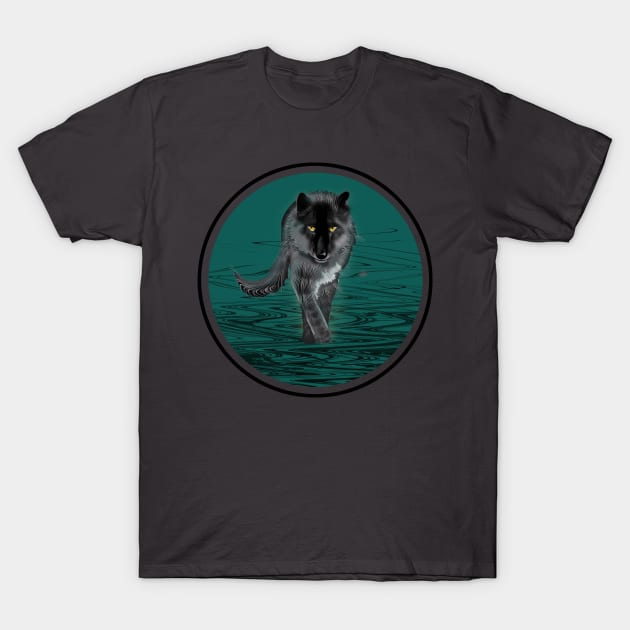 Gray Wolf Walking T-Shirt by Brash Ideas